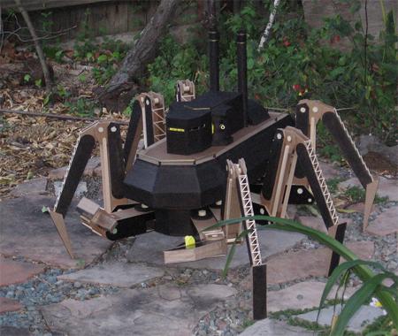 Steampunk Cardboard Crab Robot of Bunny Doom