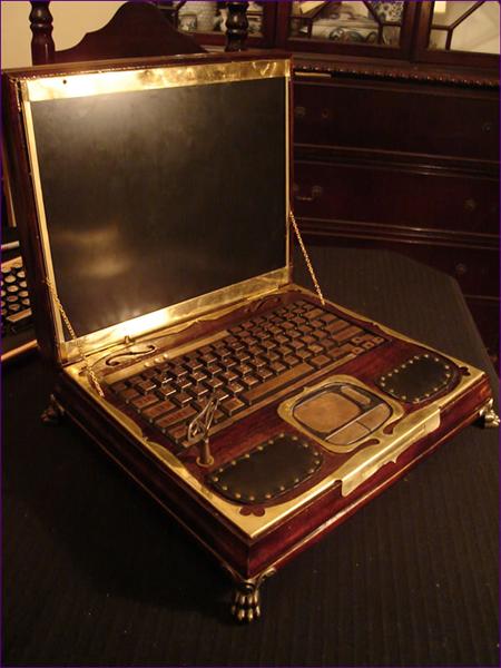 Datamancer's Beautiful Steampunk Laptop