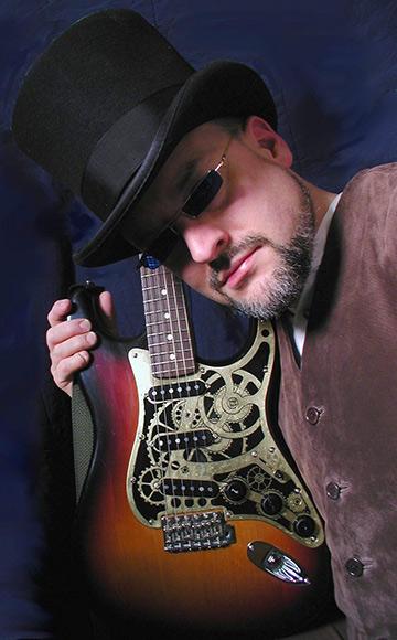 Jake Von Slatt and his stratocaster guitar