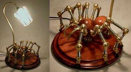 Luminent Designs by Benjamin Jones - Steampunk Spider Lamp
