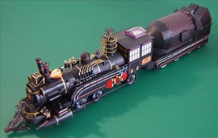 Papercraft Steampunk Back to the Futrure Doc Brown train