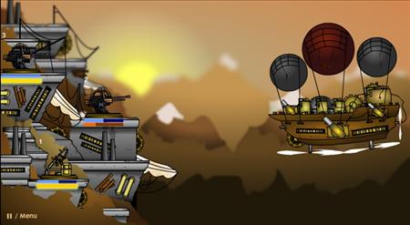 StormWinds, a Steampunk defence Flash game