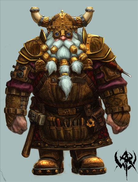 Warhammer Online: Age of Reckoning, a Steampunk (and begoggled) dwarf